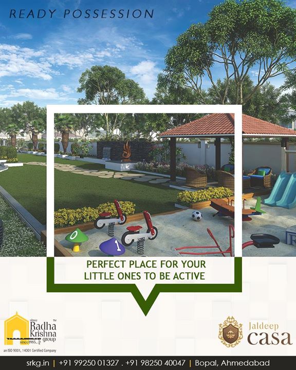 The perfect place for your little ones to be active, happy and social.

#JaldeepCasa #ShreeRadhaKrishnaGroup #Ahmedabad #RealEstate #LuxuryLiving