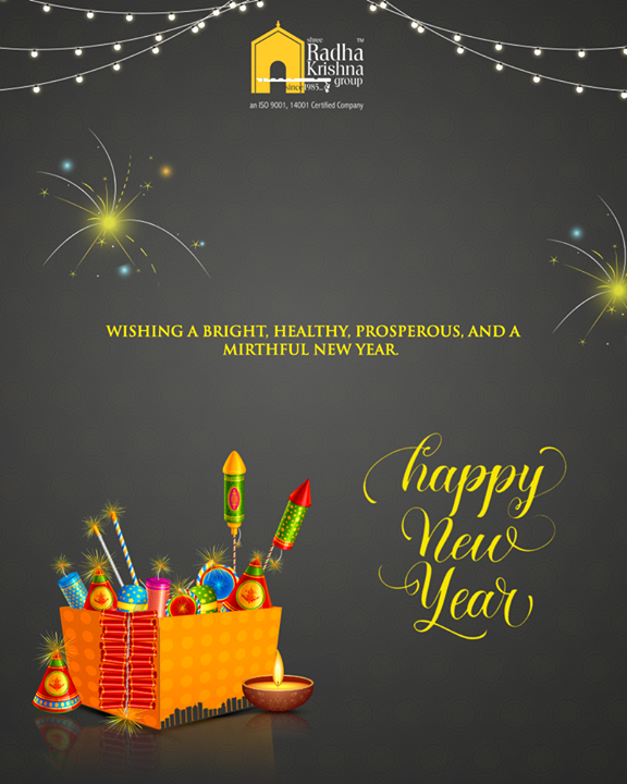 Wishing a bright, healthy, prosperous, and a mirthful new year. 

#NewYear #HappyNewYear #IndianFestivals #Celebration #Diwali2018 #SaalMubarak #FestivalOfLight #FestivalOfJoy #FestiveSeason #ShreeRadhaKrishnaGroup #LuxuriousHomes #Gujarat #India