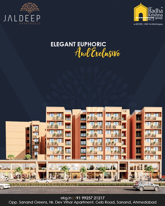 With every modern amenity imaginable the elegant, euphoric & exclusive abodes at #JaldeepApatment offers its dwellers lush green surroundings, breath-taking views & opulent interiors with intricate detailing.

#ElegantEuphoricExclusive #ReconnectWithHappiness #JaldeepApartments #Sanand #ShreeRadhaKrishnaGroup #Ahmedabad #RealEstate #LuxuryLiving
