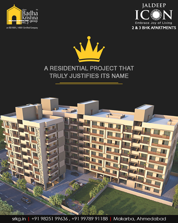 True to its name, #JaldeepIcon is synonymous with excellence. The strategically planned and thoughtfully designed residential project comprises of beautiful homes for the beautiful residents.

#SampleFlatReady #2and3BHKApartments #Amenities #LuxuryLiving #ShreeRadhaKrishnaGroup #Makarba #Ahmedabad