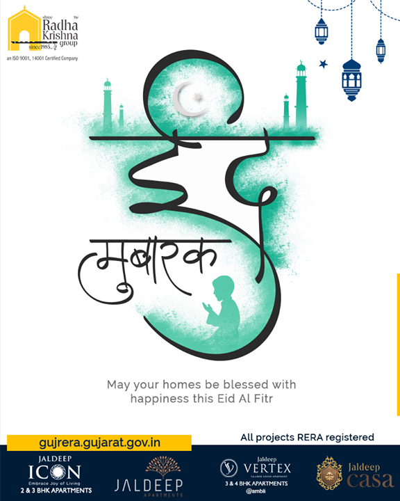 May your homes be blessed with happiness this Eid Al Fitr.

#EidMubarak #Eid2019 #EidalFitr #Eid #ShreeRadhaKrishnaGroup #SRKG #Ahmedabad #RealEstate