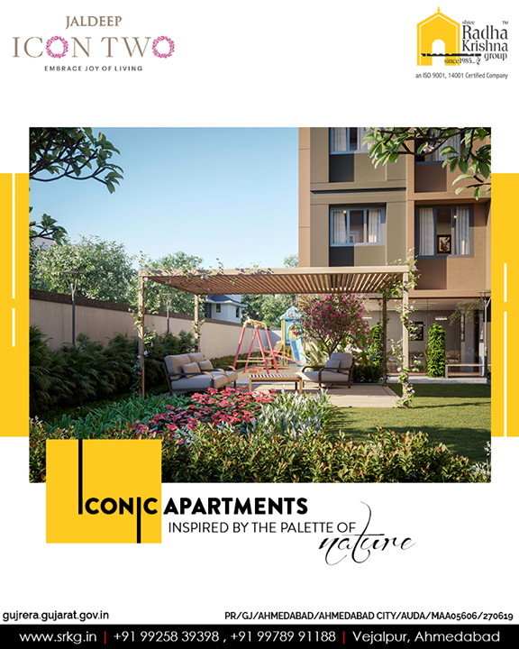 Gear up to witness the mesmerizing views every-day all by yourself at #JaldeepIcon2, a residential address which boasts of the iconicapartments inspired by the palette of nature.

#Icon2 #ShreeRadhaKrishnaGroup #Ahmedabad #RealEstate #SRKG