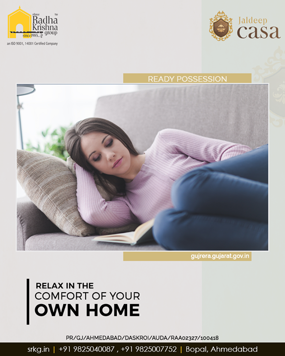 Embracing a relaxed lifestyle can be life-changing. Relax in the comfort of your own home.

Come home to a lavish lifestyle at #JaldeepCasa.

#WorkOfHappiness #Bopal #Amenities #LuxuryLiving #ShreeRadhaKrishnaGroup #Ahmedabad #RealEstate