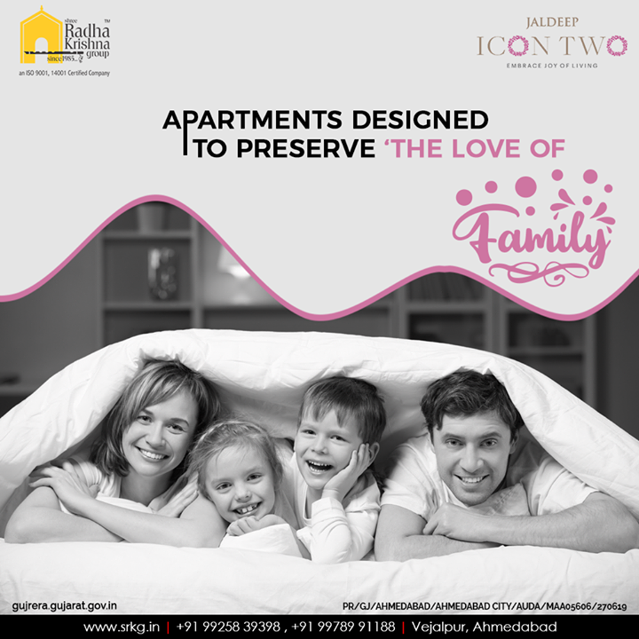 Family is where happiness begings!
#JaldeepIcon2 is uniquely designed to preserve the love of family.

#Amenities #LuxuryLiving #ShreeRadhaKrishnaGroup #Ahmedabad #RealEstate #SRKG #IconicApartments #IconicLiving