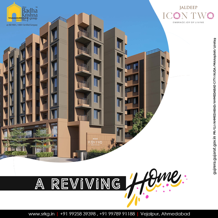 Your search for a reviving home ends here!

#JaldeepIcon2 #Amenities #LuxuryLiving #ShreeRadhaKrishnaGroup #Ahmedabad #RealEstate #SRKG #IconicApartments #IconicLiving