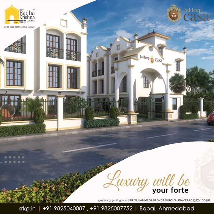 Offering a surreal expanse of opulence, luxury will be your forte at #JaldeepCasa.

#CasaLife #Amenities #LuxuryLiving #ShreeRadhaKrishnaGroup #Ahmedabad #RealEstate #SRKG