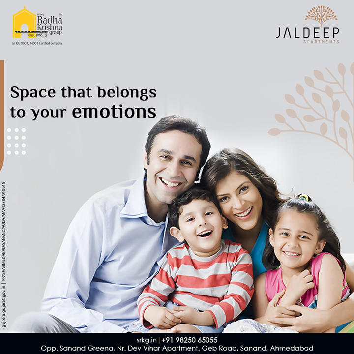 When it comes to lifestyle, the comfort seekers like you choose only the best!

Grab the opportunity to dwell in a space that belongs to your emotions.

#JaldeepApartment #AlluringApartments #ExpanseOfElegance #LuxuryLiving #ShreeRadhaKrishnaGroup #Ahmedabad #RealEstate #SRKG