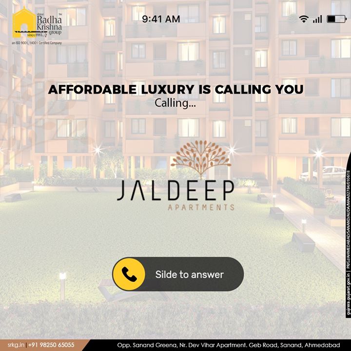The ideally designed residential project, #JaldeepApartment offers modern spacious apartments that justify the concept of affordable luxury.

Slide to answer and give your loved ones a lifestyle that they deserve.

#TrendingPost #TrendingFormat #AlluringApartments #ExpanseOfElegance #LuxuryLiving #ShreeRadhaKrishnaGroup #Ahmedabad #RealEstate #SRKG