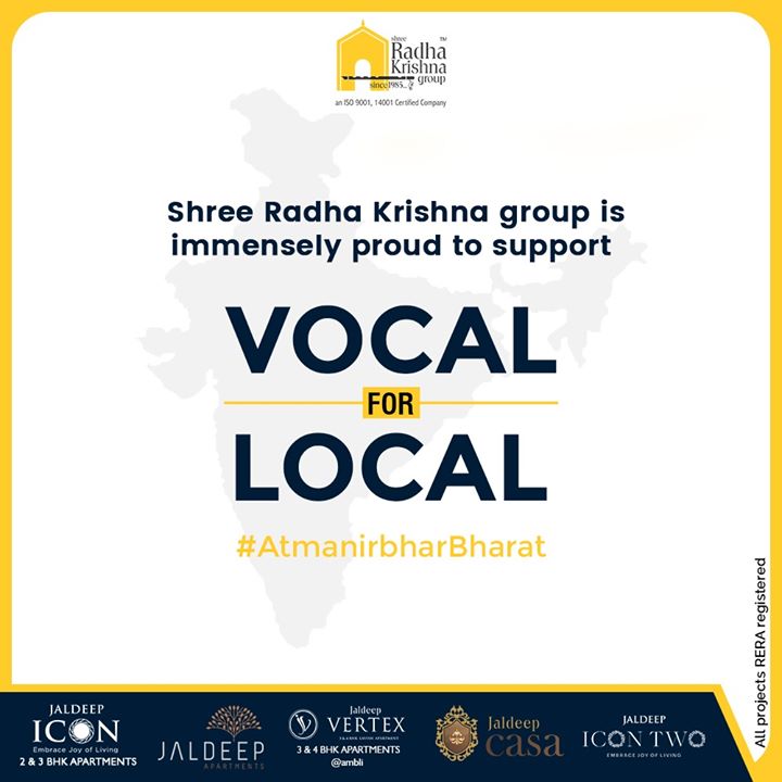 We support Vocal for Local!

#SRKG #ShreeRadhaKrishnaGroup #Ahmedabad #RealEstate