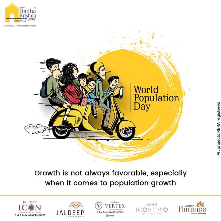 Growth is not always favourable, especially when it comes to population growth.

#WorldPopulationDay #PopulationDay #WorldPopulationDay2020 #ShreeRadhaKrishnaGroup #Ahmedabad #RealEstate #SRKG