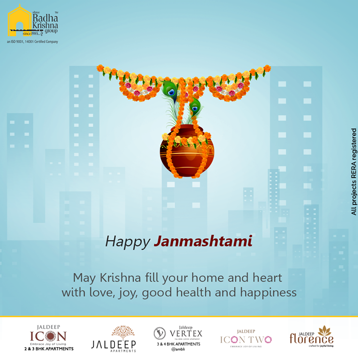 Radha Krishna Group,  HappyJanmashtami, KrishnaJanmashtami2020, Janmashtami2020, LordKrishna, Janmashtami, ShreeRadhaKrishnaGroup, Ahmedabad, RealEstate