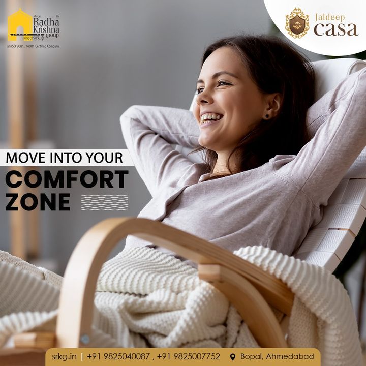 Re-discover and re-invent yourself by spending more me-time at your own comfort zone.

#JaldeepCasa #WorkOfHappiness #Bopal #Amenities #LuxuryLiving #ShreeRadhaKrishnaGroup #Ahmedabad #RealEstate
