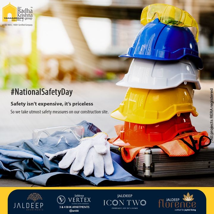 Safety isn't expensive, it's priceless So we take utmost safety measures on our construction site.

#NationalSafetyDay #NationalSafetyDay2021 #SafetyDay #SafetyFirst #ShreeRadhaKrishnaGroup #Ahmedabad #RealEstate #SRKG