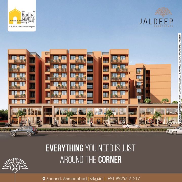 Move into a home where everything you need is just around the corner, only at Jaldeep Apartments.

#JaldeepApartments #LuxuryLiving #ShreeRadhaKrishnaGroup #Ahmedabad #RealEstate #SRKG