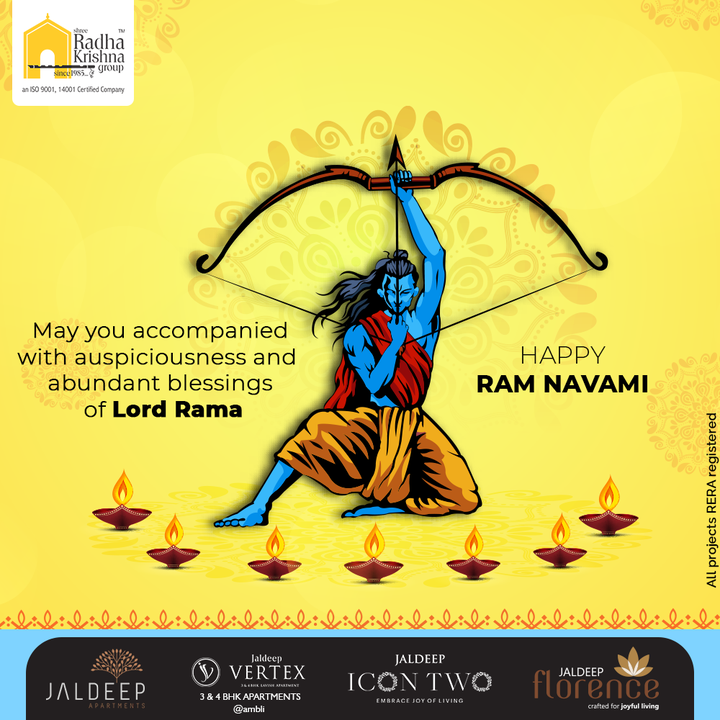 May you accompanied with auspiciousness and abundant blessings of Lord Rama

#HappyRamNavami #RamNavami #RamNavami2021 #AuspiciousDay #ShreeRadhaKrishnaGroup #RadhaKrishnaGroup #SRKG #Ahmedabad #RealEstate