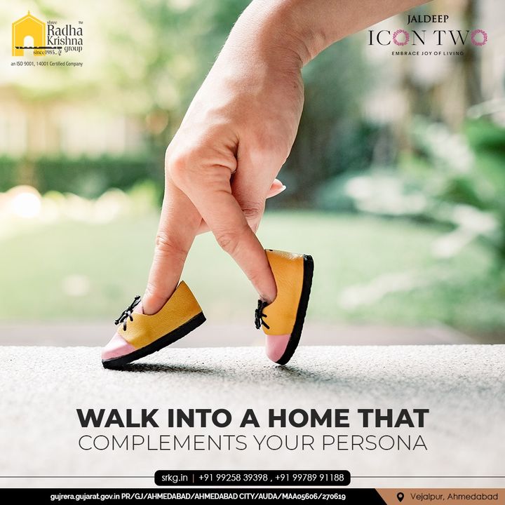 Luxurious and spacious abodes that make you and your family dwell well. Walk into a home that complements your persona.

#JaldeepIconTwo #IconTwo #LuxuryLiving #ShreeRadhaKrishnaGroup #RadhaKrishnaGroup #SRKG #Vejalpur #Makarba #Ahmedabad #RealEstate