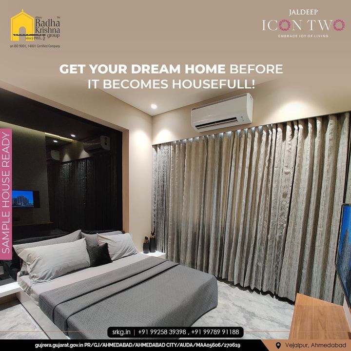 Book your favourite flat now, before it's taken. Your dream home awaits your booking

#JaldeepIconTwo #IconTwo #LuxuryLiving #ShreeRadhaKrishnaGroup #RadhaKrishnaGroup #SRKG #Vejalpur #Makarba #Ahmedabad #RealEstate