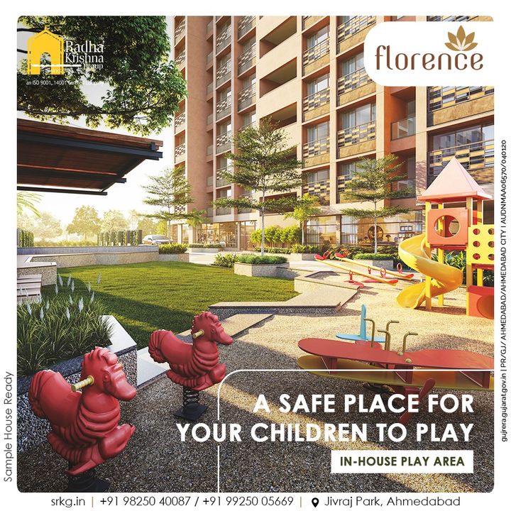 Jaldeep Florence is equipped with an in-house play area where your children can enjoy without leaving the building campus and you can stay rest assured of their safety.

#JaldeepFlorence #Amenities #LuxuryLiving #RadhaKrishnaGroup #ShreeRadhaKrishnaGroup #JivrajPark #Ahmedabad #RealEstate #SRKG