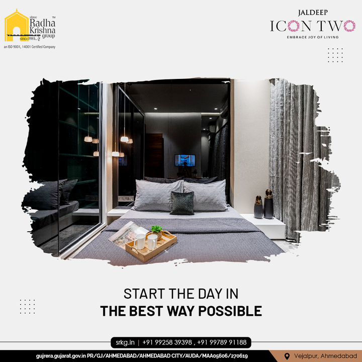 When you wake up happy, the entire day is jubilant and exciting. 

At Jaldeep Icon 2, start your day in the best way possible and lay the foundation of a wonderful day ahead thanks to its serene design and positive aura.

#JaldeepIconTwo #IconTwo #LuxuryLiving #ShreeRadhaKrishnaGroup #RadhaKrishnaGroup #SRKG #Vejalpur #Makarba #Ahmedabad #RealEstate