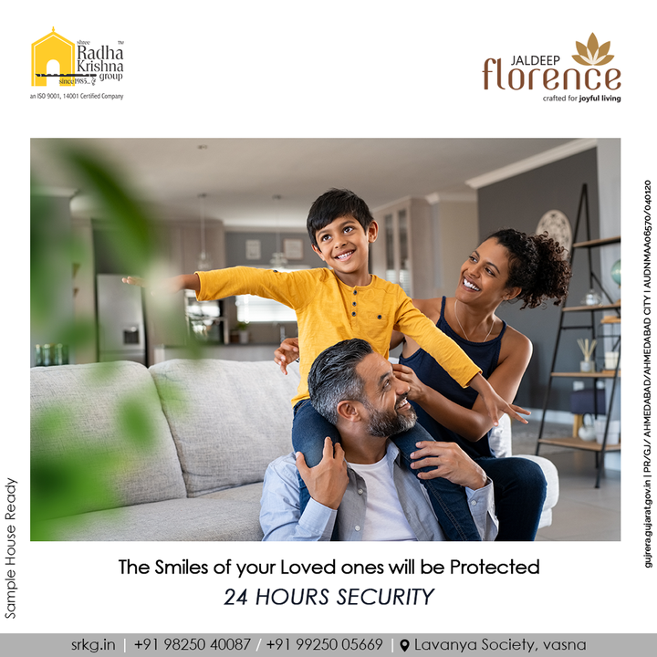 Jaldeep Florence has the provision for 24 hours security that is constantly safeguarding your loved ones.

#Amenities #LuxuryLiving #RadhaKrishnaGroup #ShreeRadhaKrishnaGroup #JivrajPark #Ahmedabad #RealEstate #SRKG