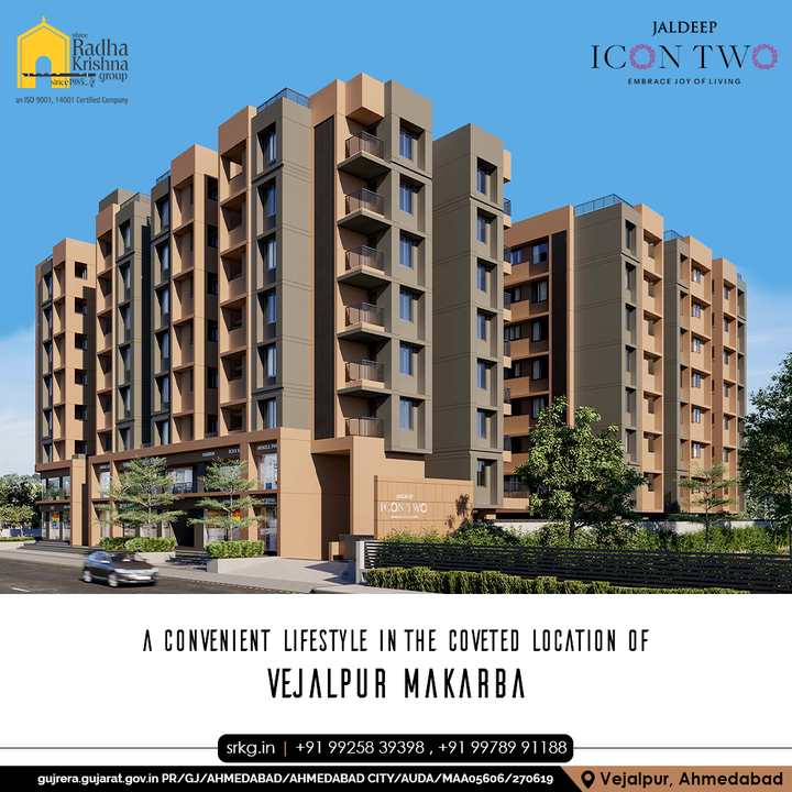 At Jaldeep Icon 2 & its great location of Vejalpur, you're a part of a coveted community.

Here, life comes with a lot of perks including close proximity to essentials like hospitals, great restaurants, & much more.

#JaldeepIconTwo #IconTwo #LuxuryLiving #ShreeRadhaKrishnaGroup #RadhaKrishnaGroup #SRKG #Vejalpur #Makarba #Ahmedabad #RealEstate