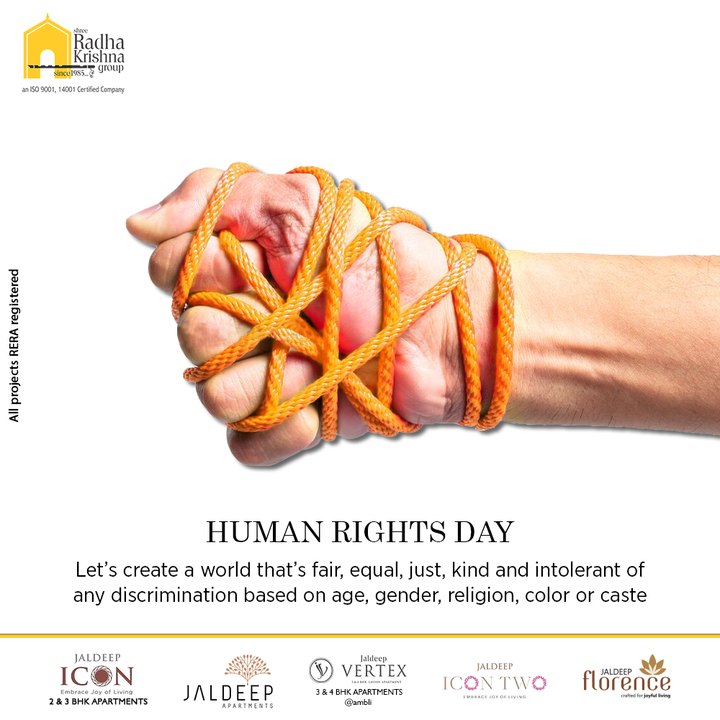 Radha Krishna Group,  HumanRightsDay, HumanRightsDay2021, ShreeRadhaKrishnaGroup, RadhaKrishnaGroup, SRKG, Ahmedabad, RealEstate