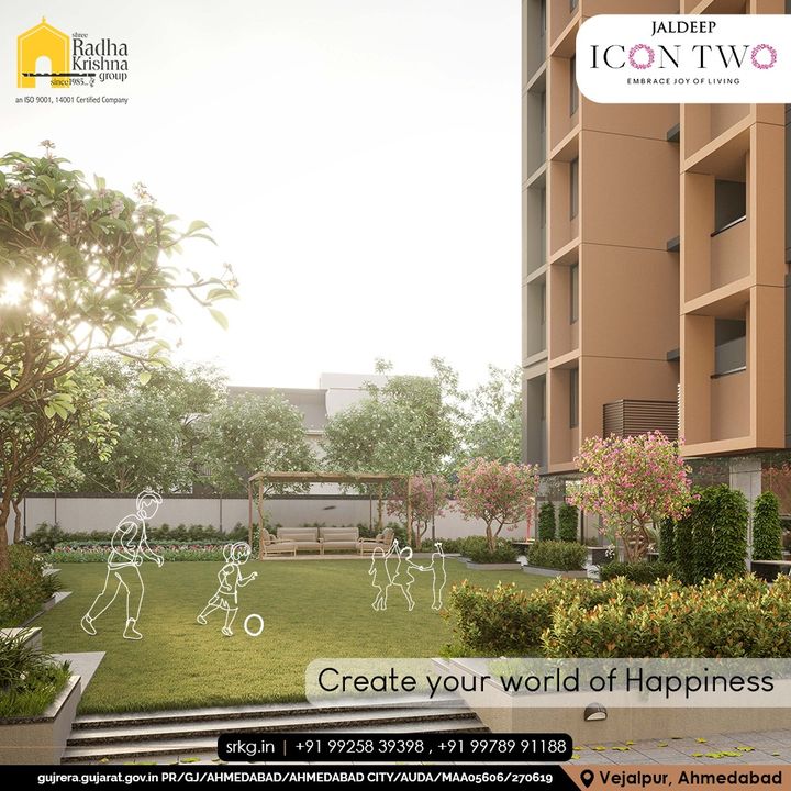 There is no limit to the beauty of Jaldeep Icon Two, where architectural design, urban luxury, luxurious lifestyle, and nature all combine. Crete your world of Happiness with us.
  
#JaldeepIconTwo #IconTwo #LuxuryLiving #ShreeRadhaKrishnaGroup #RadhaKrishnaGroup #SRKG #Vejalpur #Makarba #Ahmedabad #RealEstate