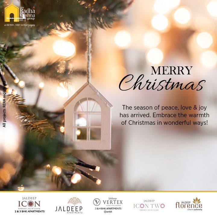The season of peace, love & joy has arrived. Embrace the warmth of Christmas in wonderful ways!

#Christmas #MerryChristmas #Christmas2021 #Celebration #ShreeRadhaKrishnaGroup #Ahmedabad #RealEstate #SRKG