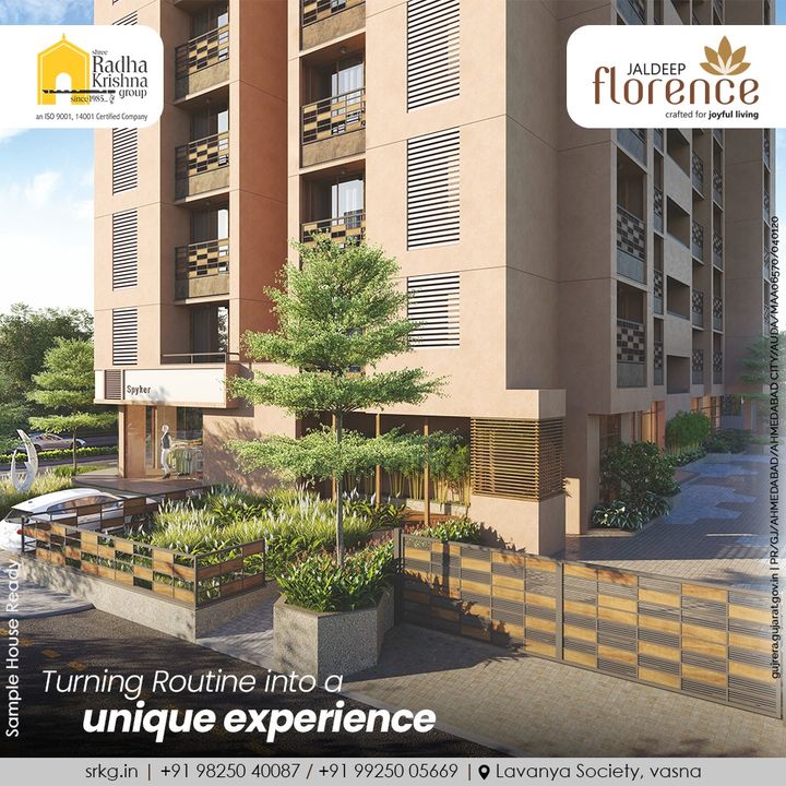 Enjoy a plethora of high-end modern facilities. Live in an absolute pampering space where every day is a unique experience.

#JaldeepFlorence #Amenities #LuxuryLiving #RadhaKrishnaGroup #ShreeRadhaKrishnaGroup #Ahmedabad #RealEstate #SRKG