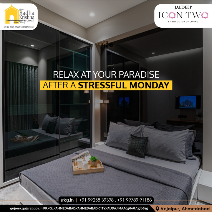 After a busy start of your week, get relaxation at your paradise of dreams with your loved ones. 

#JaldeepIconTwo #IconTwo #LuxuryLiving #ShreeRadhaKrishnaGroup #RadhaKrishnaGroup #SRKG #Vejalpur #Makarba #Ahmedabad #RealEstate