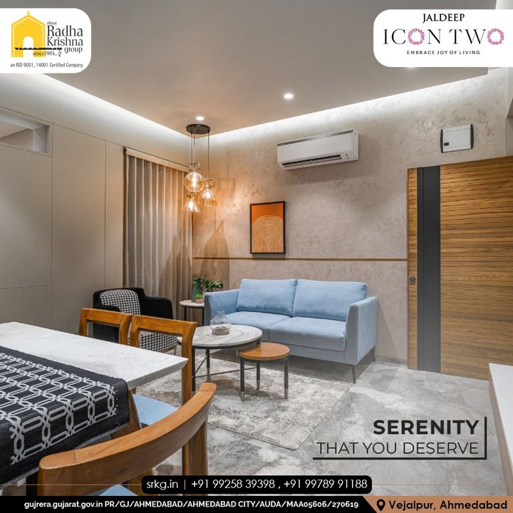 Fine your true space that makes you feel more comfortable. Get ready for unlimited fun and happiness in your paradise.

#JaldeepIconTwo #IconTwo #LuxuryLiving #ShreeRadhaKrishnaGroup #RadhaKrishnaGroup #SRKG #Vejalpur #Makarba #Ahmedabad #RealEstate