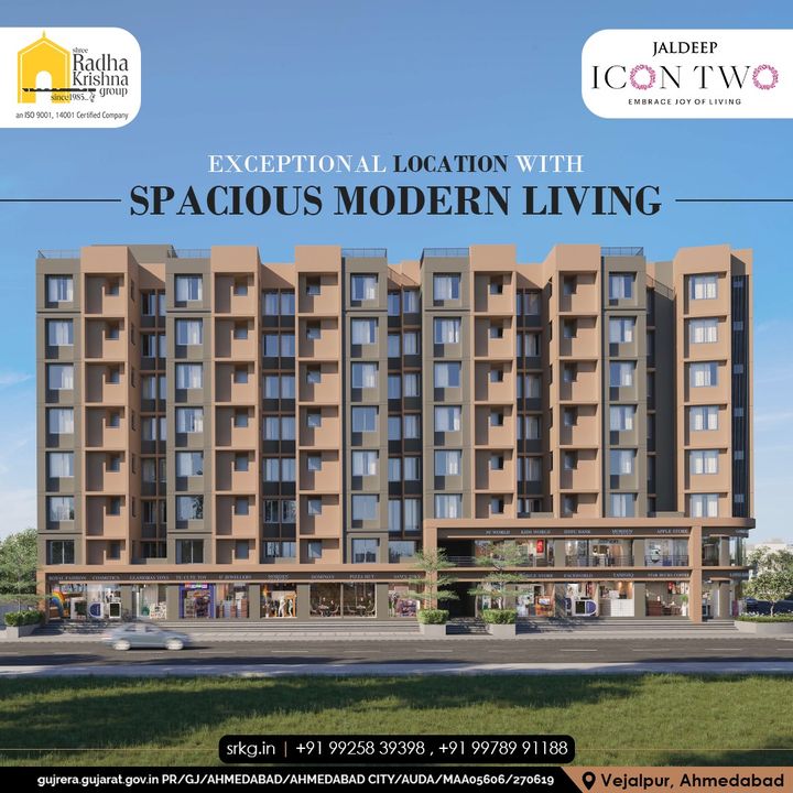 Jaldeep Icon Two epitomizes luxury and exceptional living.  The location offers many advantages over other apartments.

#JaldeepIconTwo #IconTwo #LuxuryLiving #ShreeRadhaKrishnaGroup #RadhaKrishnaGroup #SRKG #Vejalpur #Makarba #Ahmedabad #RealEstate