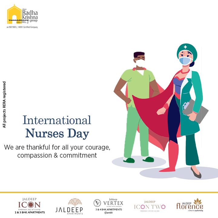 We are thankful for all your courage, compassion & commitment.

#InternationalNursesDay #NursesDay #InternationalNursesDay2022 #ShreeRadhaKrishnaGroup #RadhaKrishnaGroup #SRKG #Ahmedabad #RealEstate