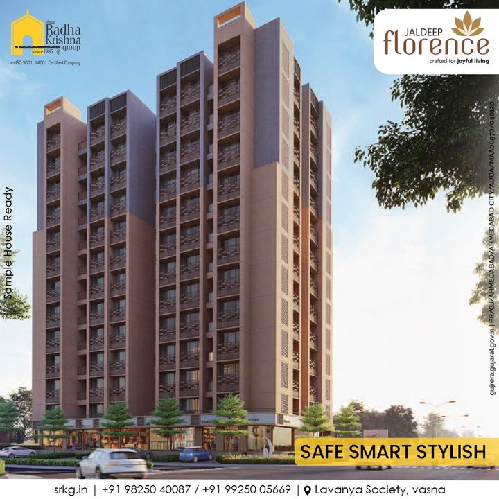 To keep you safe, there is a gated community, CCTV surveillance, and smart living to give you comfort, and a touch of luxury with style.

#JaldeepFlorence #Amenities #LuxuryLiving #RadhaKrishnaGroup #ShreeRadhaKrishnaGroup #JivrajPark #Ahmedabad #RealEstate #SRKG