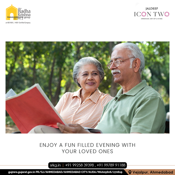 Age is just the number, have a fun-filled evening and some healthy debates at the Senior citizen sittings.

#JaldeepIconTwo #IconTwo #LuxuryLiving #ShreeRadhaKrishnaGroup #RadhaKrishnaGroup #SRKG #Vejalpur #Makarba #Ahmedabad #RealEstat