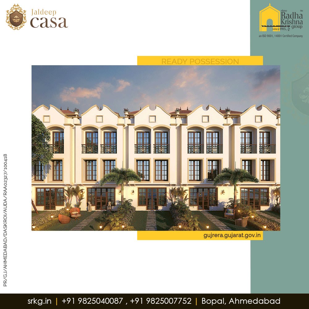 #JaldeepCasa is an elite residential project that comprises of  34 limited bungalows which are meticulously built for you by the finest architects in order to offer a stylish and cosmopolitan lifestyle that you deserve to lead! 

#WorldOfHappiness #WorkOfArtResdence #Bopal #ShreeRadhaKrishnaGroup #RealEstate #Ahmedabad