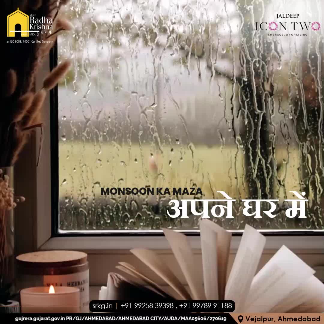 Enjoy the breathtaking monsoon views from your paradise. Chit-Chat with your loved ones while enjoying a cup of hot tea.

#JaldeepIconTwo #IconTwo #LuxuryLiving #ShreeRadhaKrishnaGroup #RadhaKrishnaGroup #SRKG #Vejalpur #Makarba #Ahmedabad #RealEstat