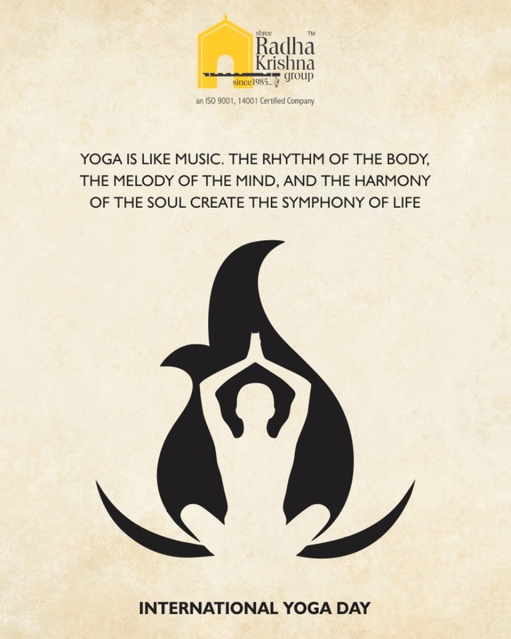 Yoga is like music. The rhythm of the body, the melody of the mind, and the harmony of the soul create the symphony of life.

#YogaDay #YogaDay2018 #InternationalYogaDay #ShreeRadhaKrishnaGroup #Ahmedabad