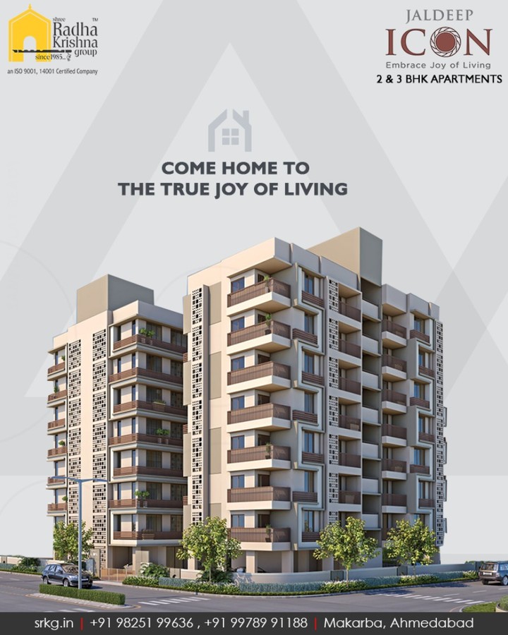 Located amidst the serenity of city-life and closer to the proximity of the modern lifestyle amenities, the abodes at #JaldeepIcon will speak for themselves. Come home to the true joy of living!

#SampleFlatReady #2and3BHKApartments #Amenities #LuxuryLiving #ShreeRadhaKrishnaGroup #Makarba #Ahmedabad