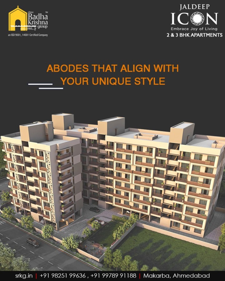 Looking to find an abode that aligns with your unique style?
The apartments at #JaldeepIcon are crafted and designed with you in mind!

#SampleFlatReady #2and3BHKApartments #Amenities #LuxuryLiving #ShreeRadhaKrishnaGroup #Makarba #Ahmedabad