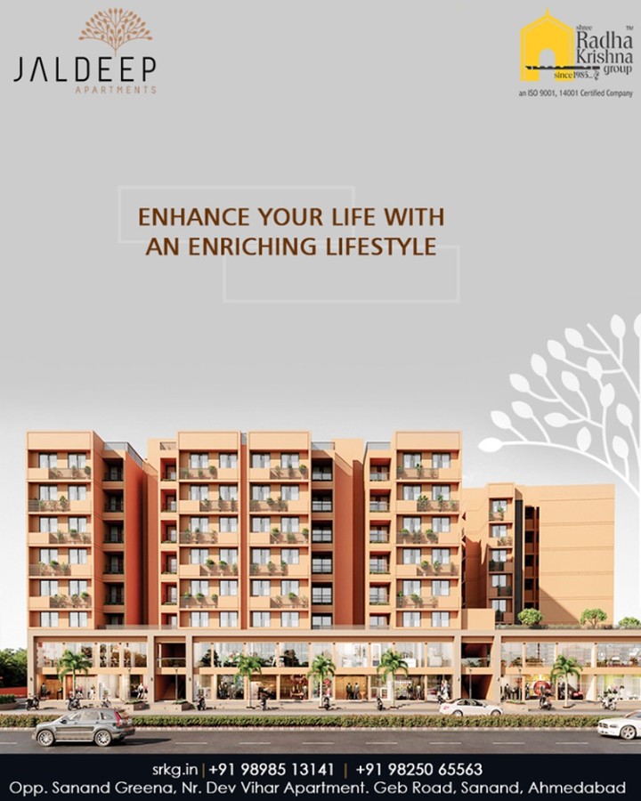 Enhance your life with an enriching lifestyle at the intricately designed 2Bhk apartments at #JaldeepApartment.

#AnAssetToCelebrate #GoodInvestment #AestheticallyAppealingNAlluring #JaldeepApartments #Sanand #ShreeRadhaKrishnaGroup #Ahmedabad #RealEstate #LuxuryLiving