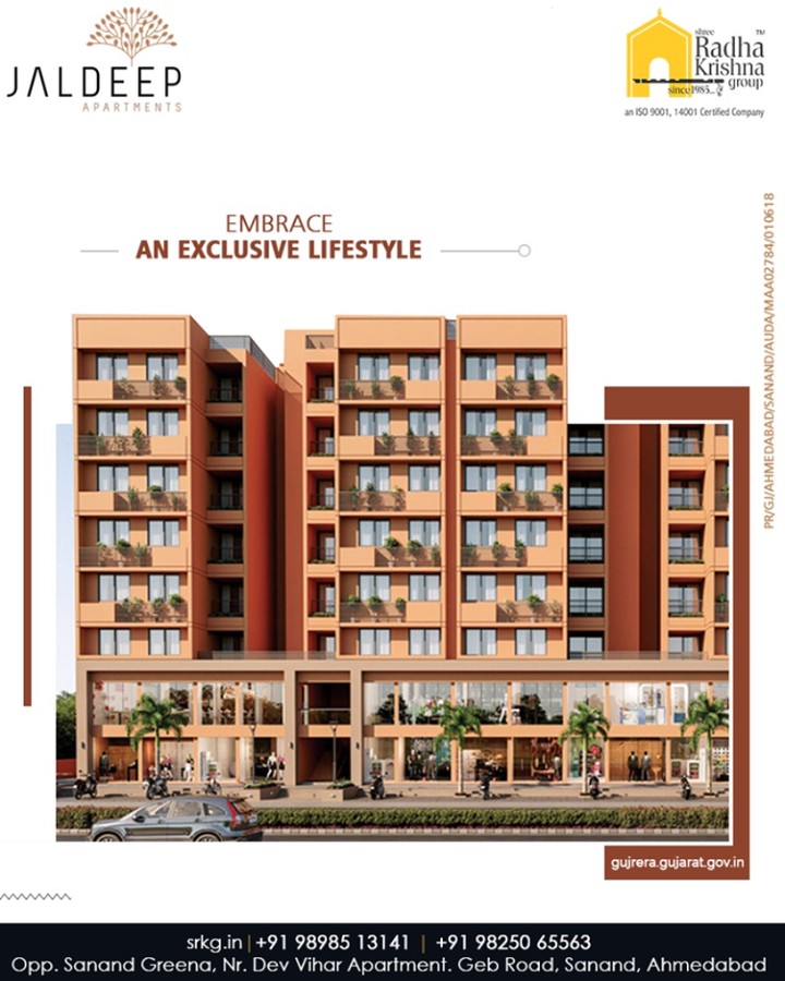 Embrace an exclusive lifestyle at the exquisitely designed, budget-friendly residential project; #JaldeepApartment.

#SampleFlatReady #Amenities #LuxuryLiving #ShreeRadhaKrishnaGroup #Ahmedabad #RealEstate #SRKG
