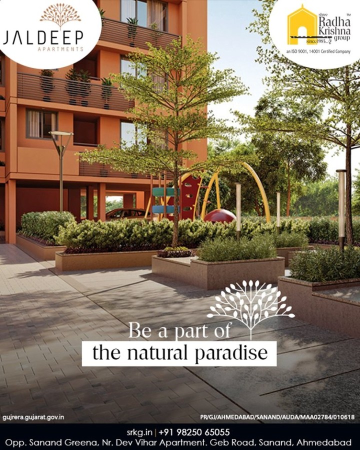 Be a part of the natural paradise in the urban setting. Discover more in the premises of your own home.

#JaldeepApartment #ExpanseOfElegance #LuxuryLiving #ShreeRadhaKrishnaGroup #Ahmedabad #RealEstate #SRKG #IconicApartments