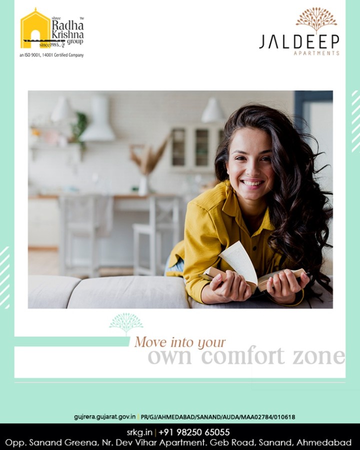 Re-discover and re-invent yourself by spending more me-time at your own comfort zone.

#AlluringApartments #ExpanseOfElegance #LuxuryLiving #ShreeRadhaKrishnaGroup #Ahmedabad #RealEstate #SRKG