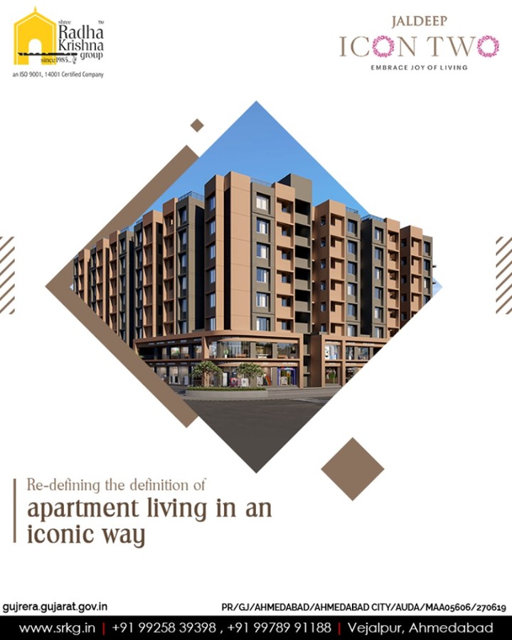 Re-defining the definition of apartment living in an iconic way for the residents to rejuvenate.

#JaldeepIcon2 #LuxuryLiving #ShreeRadhaKrishnaGroup #Ahmedabad #RealEstate #SRKG #IconicApartments