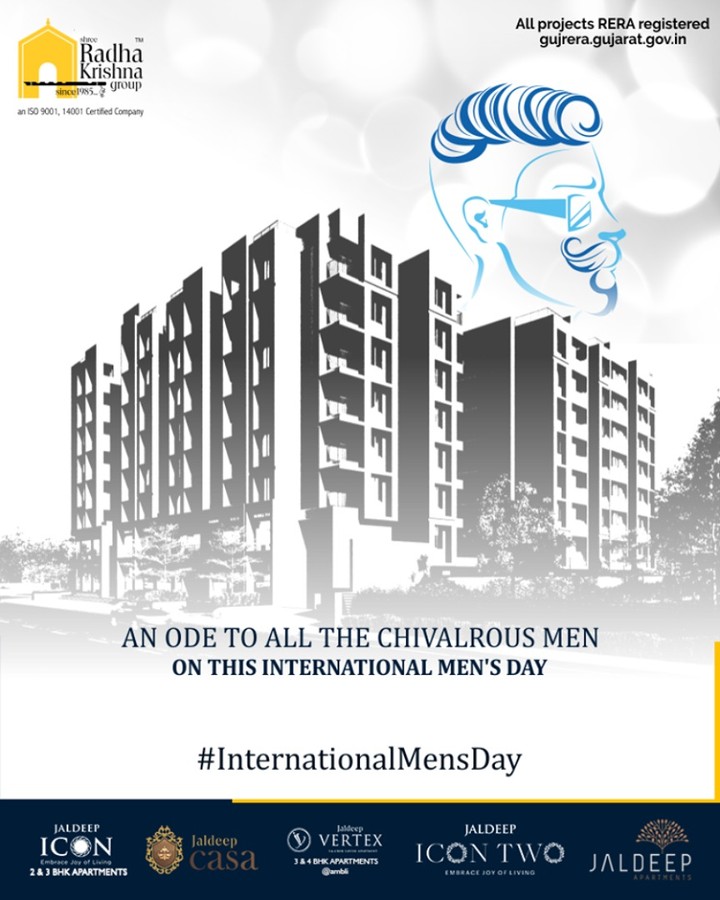 An ode to all the chivalrous men on this international men's day.

#InternationalMensDay #MensDay #MensDay2019 #ShreeRadhaKrishnaGroup #Ahmedabad #RealEstate #SRKG