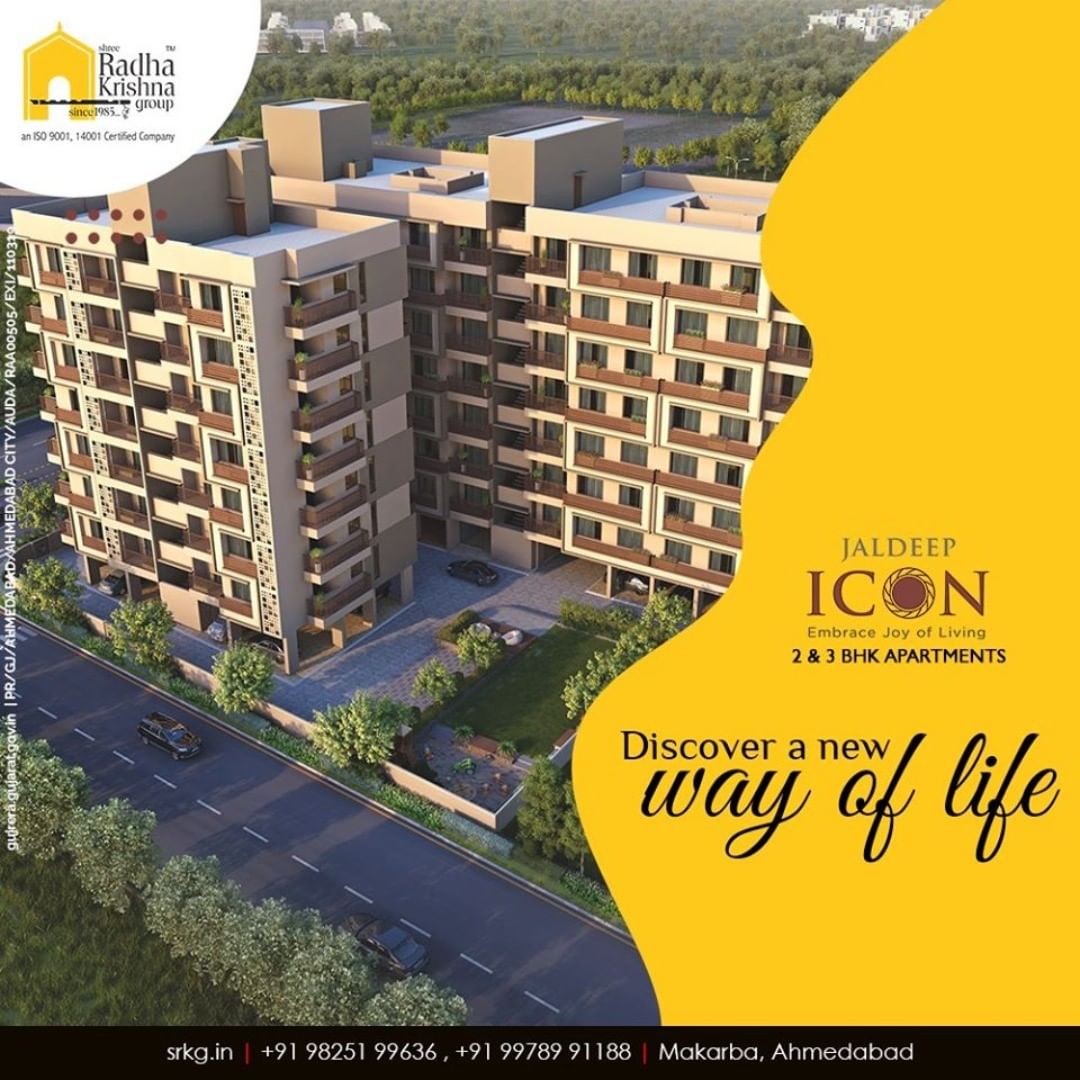 Bond with your beloved family, create wonderful stories and discover a new way of life at #JaldeepIcon.

#AlluringApartments #ExpanseOfElegance #LuxuryLiving #ShreeRadhaKrishnaGroup #Ahmedabad #RealEstate #SRKG