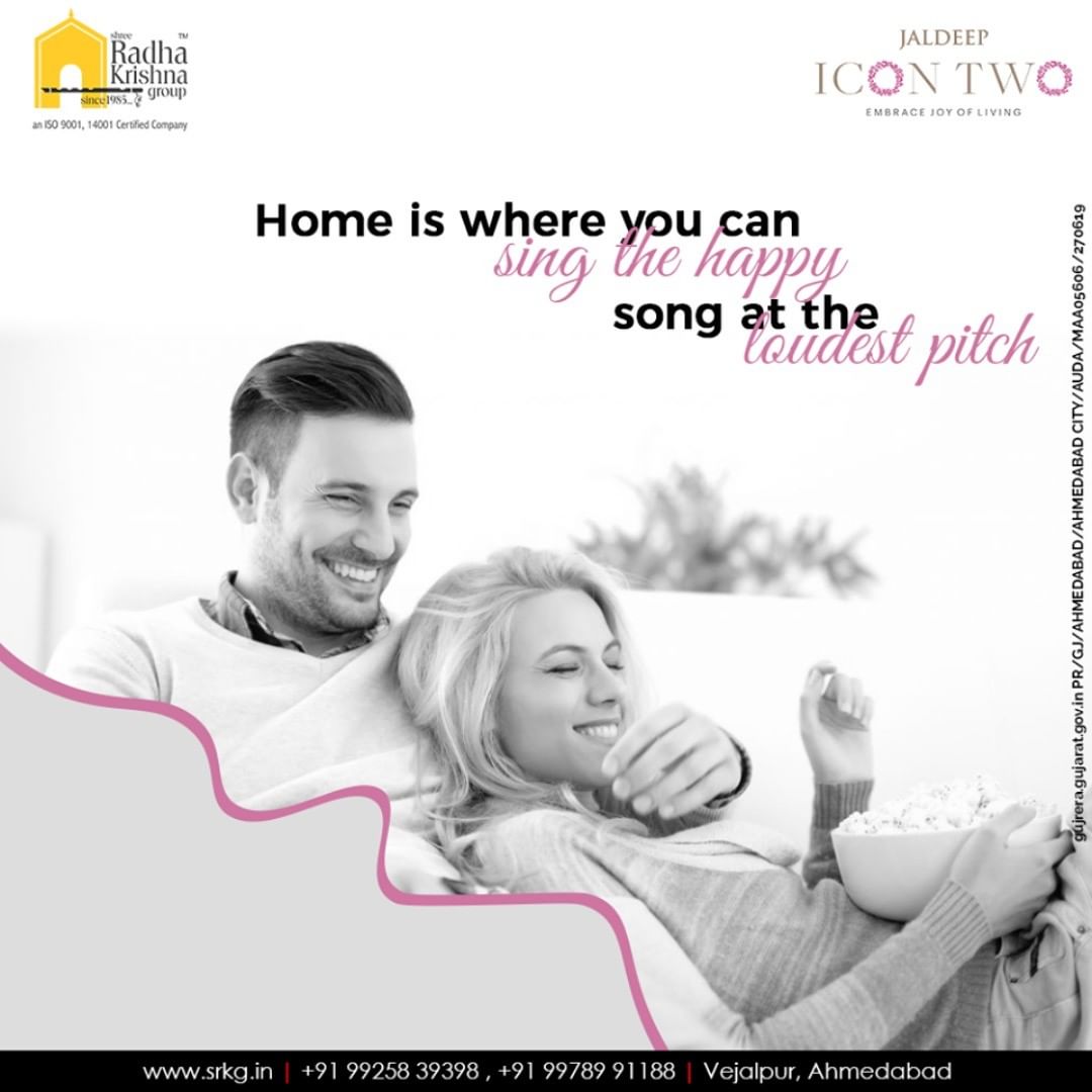 Home is where you can sing the happy song at the loudest pitch.
Sing the happy song, do the disco dance and live the lavish life at #JaldeepIcon2.

#Amenities #LuxuryLiving #ShreeRadhaKrishnaGroup #Ahmedabad #RealEstate #SRKG #IconicApartments #IconicLiving