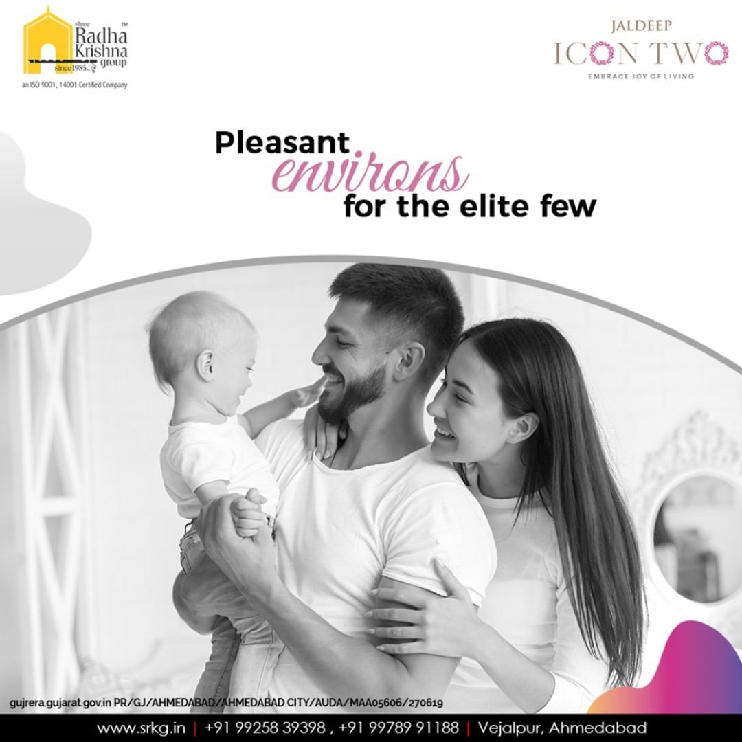 Are you willing to get a vibrant lifestyle booked for yourself and your loved ones? #JaldeepIcon2 envisages offering a pleasant environ for the elite few.

#Amenities #LuxuryLiving #ShreeRadhaKrishnaGroup #Ahmedabad #RealEstate #SRKG #IconicApartments #IconicLiving
