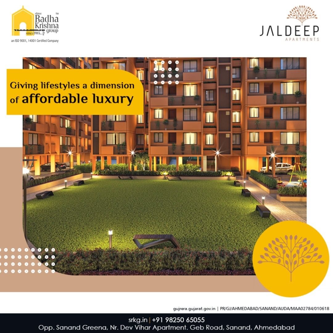 The count-down to a cost-effective and yet opulent lifestyle has already begun.

#JaldeepApartment is soon coming to give the lifestyles a dimension of affordable luxury.

#AlluringApartments #ExpanseOfElegance #LuxuryLiving #ShreeRadhaKrishnaGroup #Ahmedabad #RealEstate #SRKG